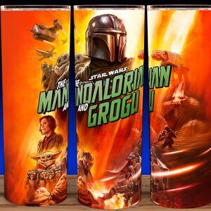 Star Wars The Mandalorian and Grogu Cup Mug Tumbler 20oz